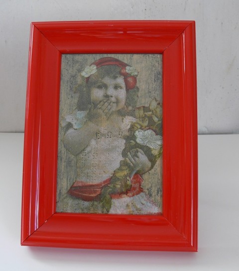 obráze - holčička obrázek dekupáž 