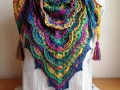 Šátek háčkovaný pestrobarevný