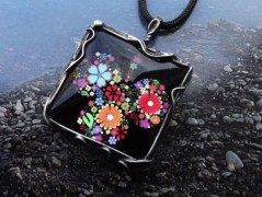 Náhrdelník s modrým achátem OCEANIA