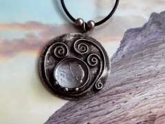 Náhrdelník s modrým achátem OCEANIA