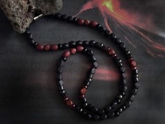 Náhrdelník s modrým achátem OCEANIA