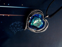 Náhrdelník s modrým achátem OCEANIA