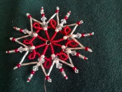 háčkovaná špička na vánoční stromek