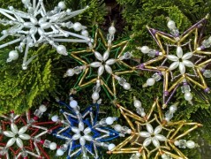 háčkovaná špička na vánoční stromek