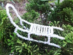 háčkovaná špička na vánoční stromek