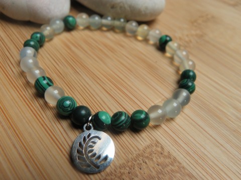 Náramek - malachit / opál kámen náramek korálky kameny léčivý dřevěné korálky ochranný čakrový meditační bižuterní komponenty joga 