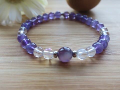 Náramek z Ametystu náramek ochranný meditační joga 