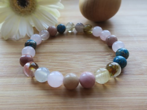 Náramek ze čtyř minerálů... náramek ochranný meditační joga 