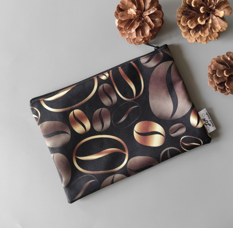 Kapsička na drobnosti - kávová taštička kapsička pouzdro na drobnosti 