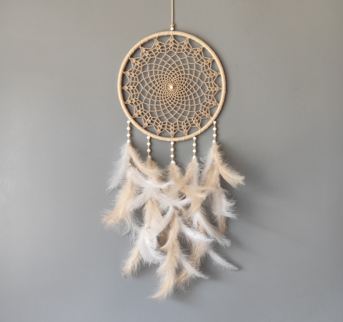 Lapač zlých snů 24 x 65 cm indián indiánský nad postel strážce boho dream lapač dreamcatcher lapač snů do ložnice 