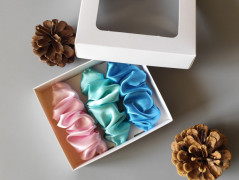 Scrunchie gumičky S na kartě - X.