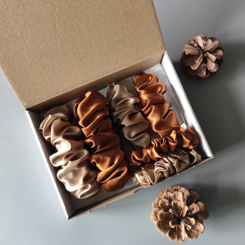 Scrunchie - dárková sada IV. spona sponka sponky do vlasů spony scrunchies scrunchie 