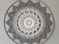 Mandala Šedá hvězda - průměr 45 cm