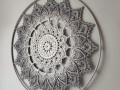 Mandala Šedá hvězda - průměr 45 cm