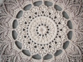 Mandala Béžově šedá hvězda - 45 cm