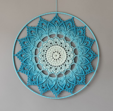 Mandala Modrá hvězda - průměr 45 cm meditace harmonie meditační lotosový květ mandaly mndala 