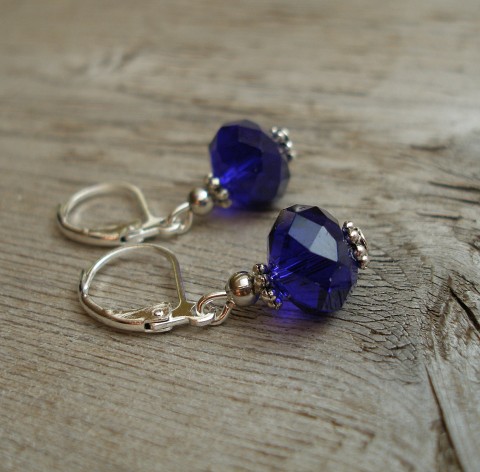 Tajemství noci III.  ..... náušnice voda korálky moře náušnice modrá černá nebe noc 