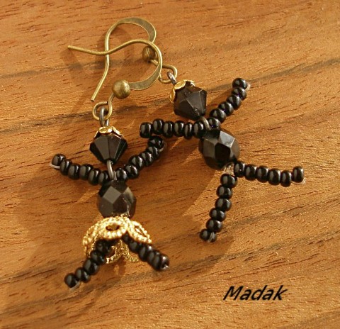 JÁ A TY = MY ... černoušci náušnice černá visací pár kluk a holka černoušci 