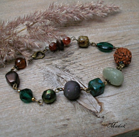 STORY XXI. ... náramek, SLEVA z 266 náramek originální zelená podzim barevné měď starobylé ketlovaný jedinečný story příběh 