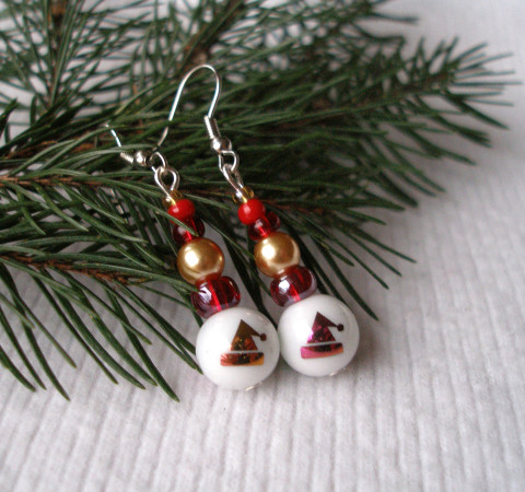 Christmas III. náušnice zima vánoce bílá christmas 