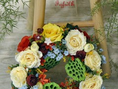 podzimní věneček s jelínkem..