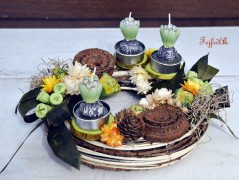 podzimní věneček s jelínkem..