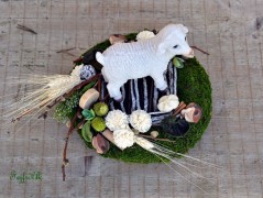 podzimní věneček s jelínkem..