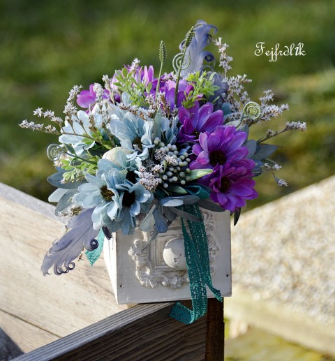 protože jsi ze zámku... :) domov dekorace dárek modrá růžová šuplík bílá romantické celoroční květinové nostalgické ranžmá 