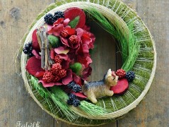 podzimní věneček s jelínkem..