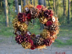 podzimní věneček s jelínkem..