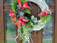 podzimní věneček s jelínkem..