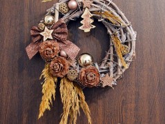 podzimní věneček s jelínkem..