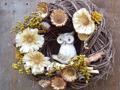 podzimní věneček s jelínkem..