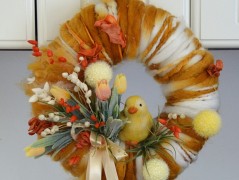 podzimní věneček s jelínkem..