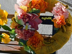 podzimní věneček s jelínkem..