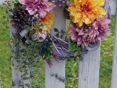 podzimní věneček s jelínkem..