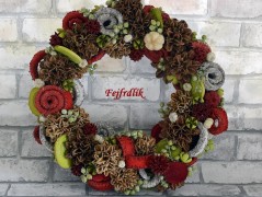 podzimní věneček s jelínkem..