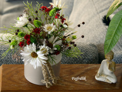 podzimní věneček s jelínkem..