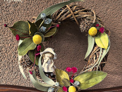 podzimní věneček s jelínkem..