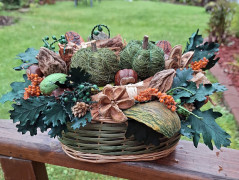 podzimní věneček s jelínkem..