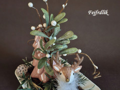 podzimní věneček s jelínkem..