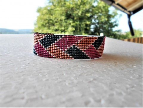 Tkaný náramek barevný náramek letní barevný vzorovaný indián indiánský tkaný přátelství 