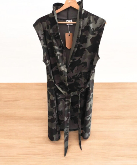 Dámská vesta maskáč přehoz sako vesta maskáč kardigan army styl 