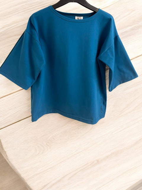 Dámské triko petrolej M/L tunika halenka triko top černé tmavá 