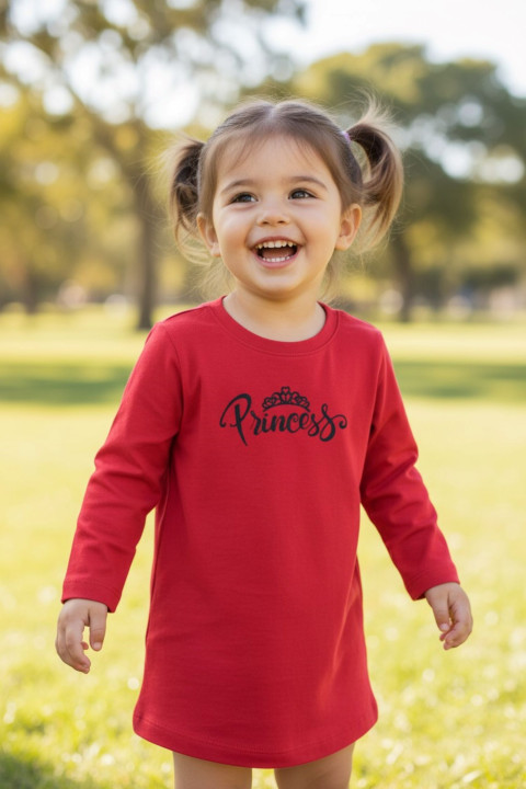 Dětské červené šaty Princess 