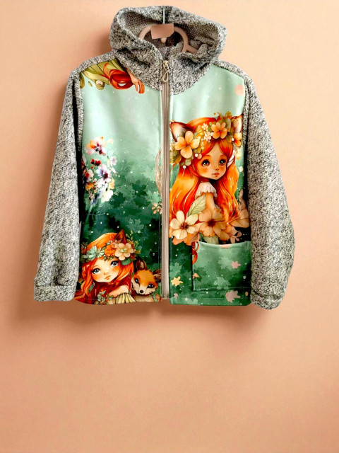 Dětská svetrová mikina Víla 116 zimní teplá bunda funkční softshell softshellová 