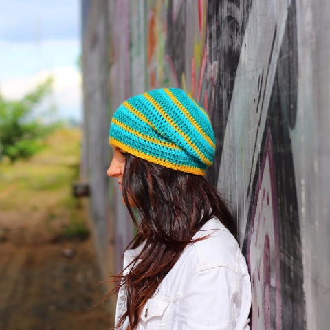 Čepka - hučka pletená zimní čepice čepka zima  