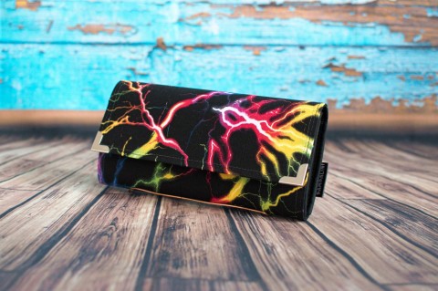 Bleskovka kabelka dárek peněženka barevné peníze bublinky drobné karty 