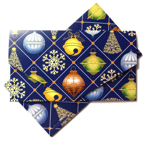 Darovací obálka - VÁNOCE V MODRÉ červená dárek zelená modrá vánoce přání vánoční ozdoba kapsička peníze okrová stromeček advent vločka voucher obálka vstupenky 