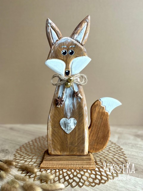 Dřevěná liška - dekorace dekorace podzim interier liska exterier drevo; socha podzimni dekorace 